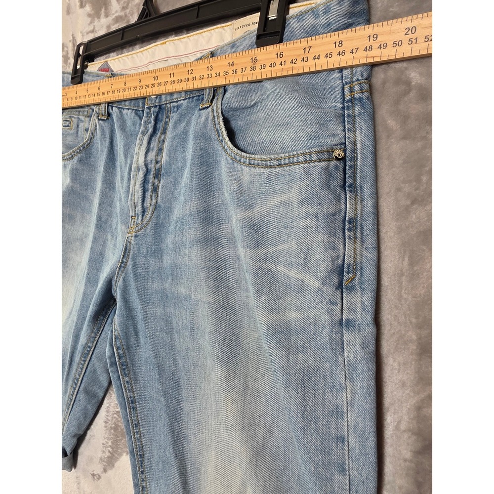 Selected Denim Mens Jean Shorts W36 XL Light Wash Regular Fit Cuffed Bermuda - Picture 4 of 9